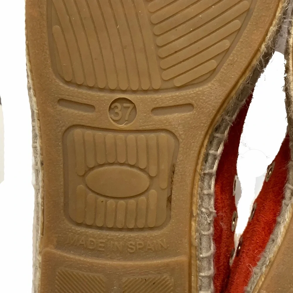 7 / maypol Women's Red Suede Espadrilles